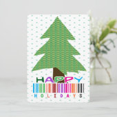 Happy Holidays Feiertagskarte (Stehend Vorderseite)