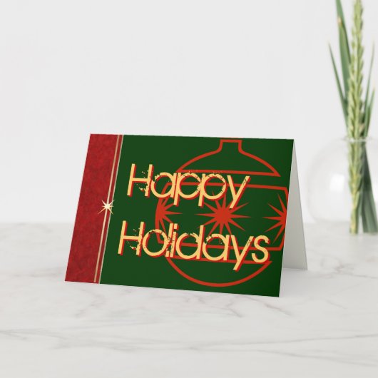 Happy Holidays Feiertagskarte (Vorderseite)