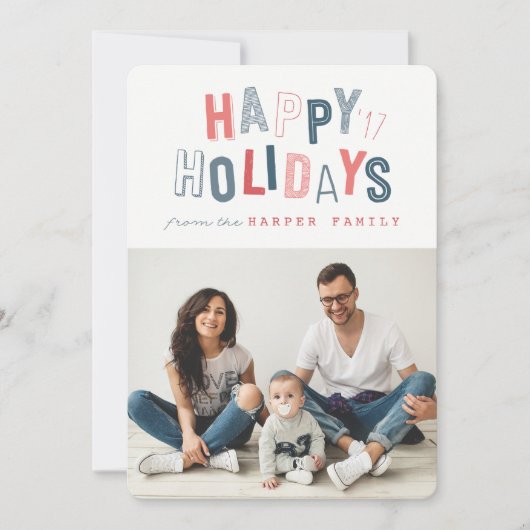 HAPPY HOLIDAYS FEIERTAGSKARTE (Vorderseite)