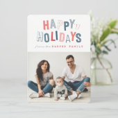 HAPPY HOLIDAYS FEIERTAGSKARTE (Stehend Vorderseite)