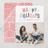 HAPPY HOLIDAYS FEIERTAGSKARTE (Vorne/Hinten)