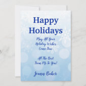 Happy Holidays Feiertagskarte (Vorderseite)