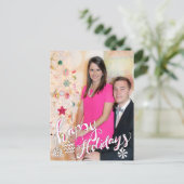 Happy Holidays Feiertagspostkarte (Stehend Vorderseite)