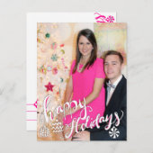 Happy Holidays Feiertagspostkarte (Vorne/Hinten)