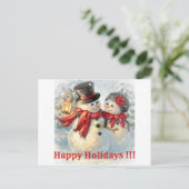 Happy Holidays !! Feiertagspostkarte (Stehend Vorderseite)