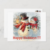 Happy Holidays !! Feiertagspostkarte (Vorne/Hinten)