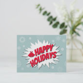 Happy Holidays Feiertagspostkarte (Stehend Vorderseite)