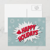 Happy Holidays Feiertagspostkarte (Vorne/Hinten)