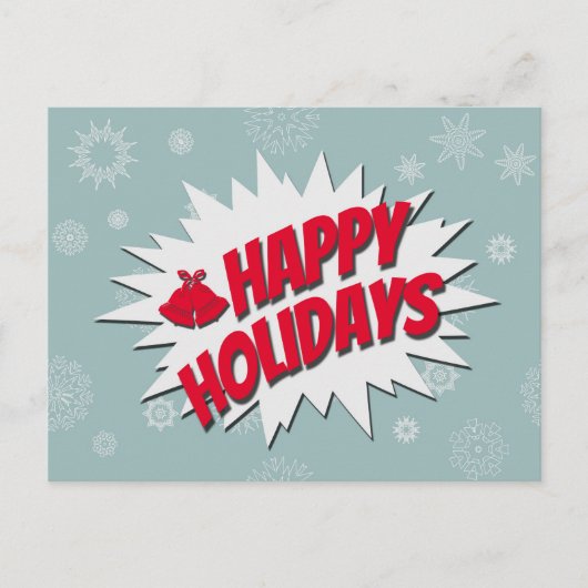 Happy Holidays Feiertagspostkarte (Vorderseite)