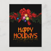 Happy Holidays Feiertagspostkarte (Vorderseite)