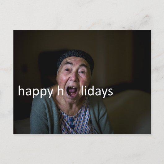 HAPPY HOLIDAYS FEIERTAGSPOSTKARTE (Vorderseite)