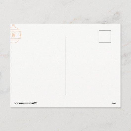 Happy Holidays Feiertagspostkarte (Rückseite)