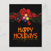 Happy Holidays Feiertagspostkarte (Vorderseite)