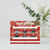 Happy Holidays Feiertagspostkarte (Stehend Vorderseite)