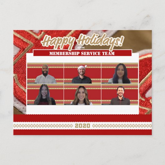 Happy Holidays Feiertagspostkarte (Vorderseite)