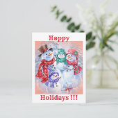 Happy Holidays !! Feiertagspostkarte (Stehend Vorderseite)