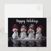 Happy Holidays Feiertagspostkarte (Vorne/Hinten)