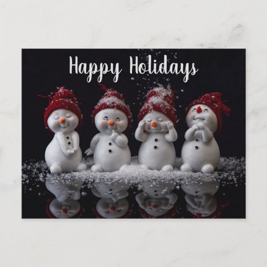 Happy Holidays Feiertagspostkarte (Vorderseite)