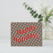 Happy Holidays Feiertagspostkarte (Stehend Vorderseite)