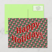 Happy Holidays Feiertagspostkarte (Vorne/Hinten)