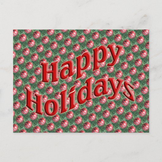 Happy Holidays Feiertagspostkarte (Vorderseite)