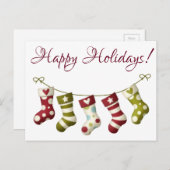 Happy Holidays Feiertagspostkarte (Vorne/Hinten)