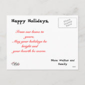 Happy Holidays Feiertagspostkarte (Rückseite)