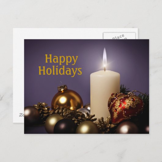 Happy Holidays Feiertagspostkarte (Vorne/Hinten)