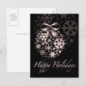 Happy Holidays Feiertagspostkarte (Vorne/Hinten)