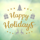 Happy Holidays Fensteraufkleber (Blatt 3)