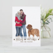 HAPPY HOLIDAYS | FERIENFOTOKARTE FEIERTAGSKARTE (Stehend Vorderseite)