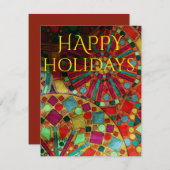 Happy Holidays Festhalten Ornament Feiertagskarte (Vorne/Hinten)