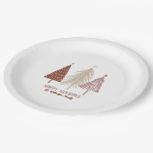 Happy Holidays Festival Frohe Weihnachtsbaumen Chi Pappteller (Schrägansicht)