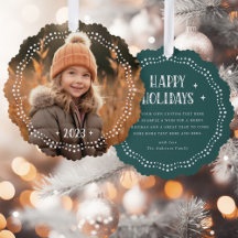 Happy Holidays festival Schriftart Dot border pine