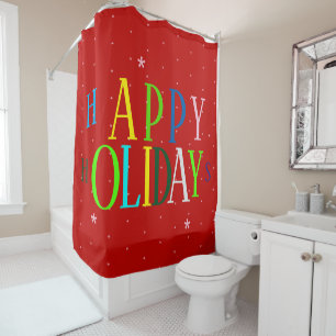 HAPPY HOLIDAYS Festivals Design Duschvorhang