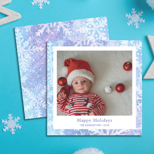Happy Holidays Festive Baby Foto Feiertagskarte