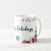 Happy Holidays Festive Mug Kaffeetasse (VorderseiteRechts)