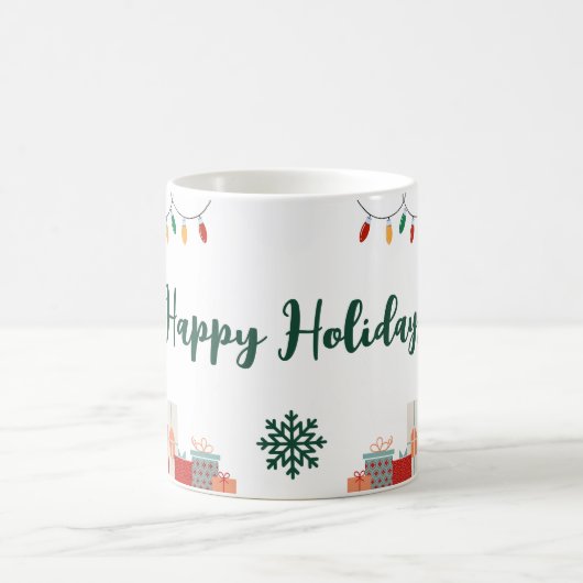 Happy Holidays Festive Mug Kaffeetasse (Mittel)