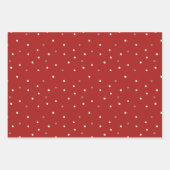 Happy Holidays Festive Red & White Geschenkpapier Set (Vorderseite 3)