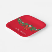 Happy Holidays - festliche Red Paper Teller (Gewinkelt)