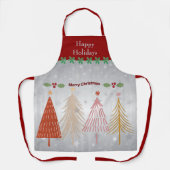 Happy Holidays, festliche Weihnachtsgestaltung, Schürze (Vorderseite)