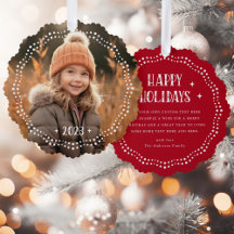 Happy Holidays festlicher Schriftart Dot border re