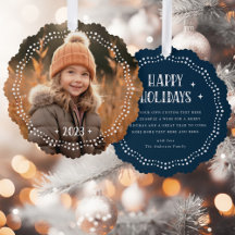 Happy Holidays festlicher Schriftart Punkt Rand du