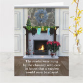 Happy Holidays Feuerplatz Chimney Masken 2020 Karte (Gelbe Blume)