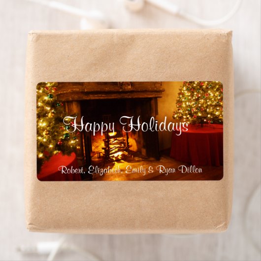 Happy Holidays Feuerplatz Weihnachtsbaum Wein (Insitu)