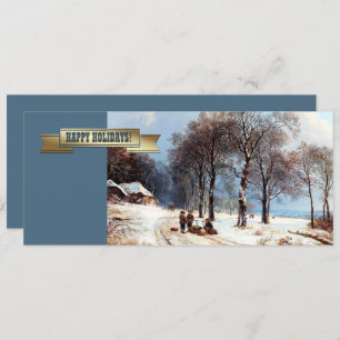 Happy Holidays. Fine Art Christmas Cards Feiertagskarte