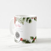 Happy Holidays Firmenlogo Mitarbeiter Weihnachten Kaffeetasse (Vorderseite Links)
