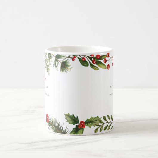 Happy Holidays Firmenlogo Mitarbeiter Weihnachten Kaffeetasse (Mittel)