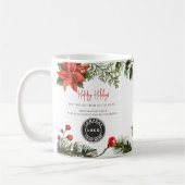 Happy Holidays Firmenlogo Mitarbeiter Weihnachten Kaffeetasse (Links)