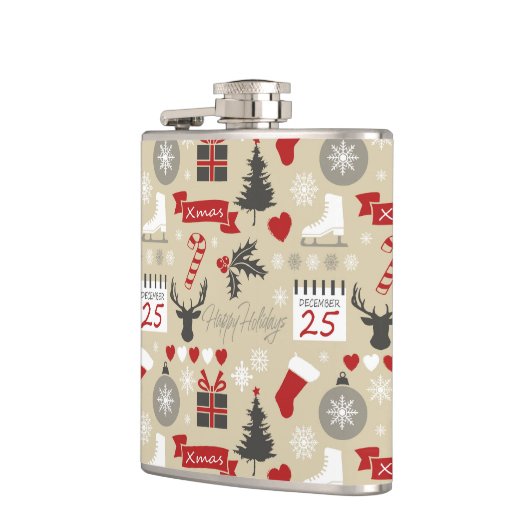 Happy Holidays Flachmann (Links)